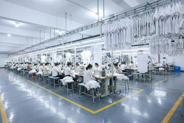Guangzhou Odin Apparel Co., Ltd.， lini produksi pabrikan