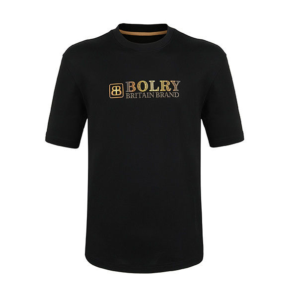 170-210gram Elastisitas Tinggi Normal T-Shirt Biasa Berukuran Besar Dengan Logo Pola Khusus Untuk Pria