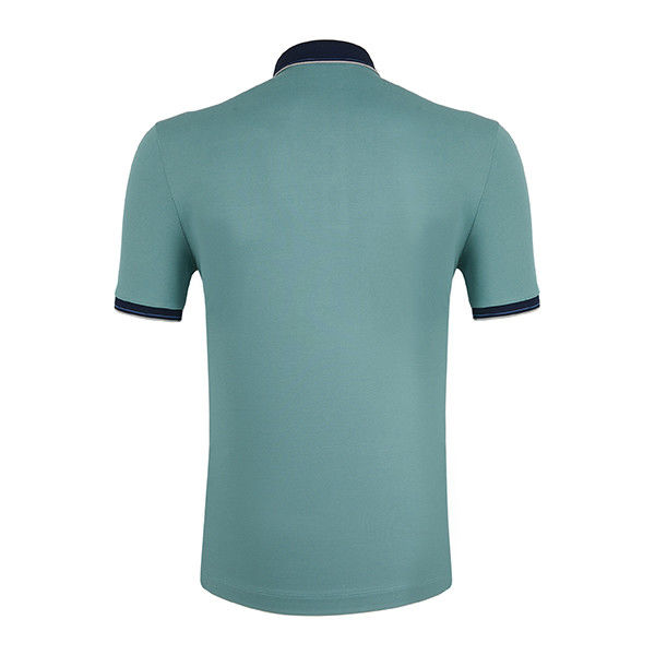 Kain katun T-shirt polo khusus Wicking kelembaban bordir untuk pekerjaan kasual