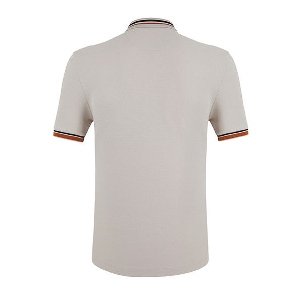 T-Shirt Polo Bergaris Fitting Biasa cepat kering Odm Dengan Logo Custom Kain Rajutan