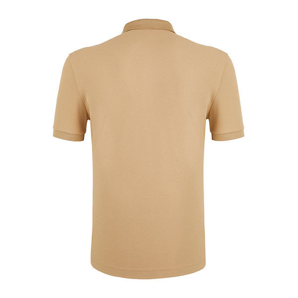High Elasticity Breathable Custom Polo Shirt dengan Logo Bordir untuk Pakaian Pria