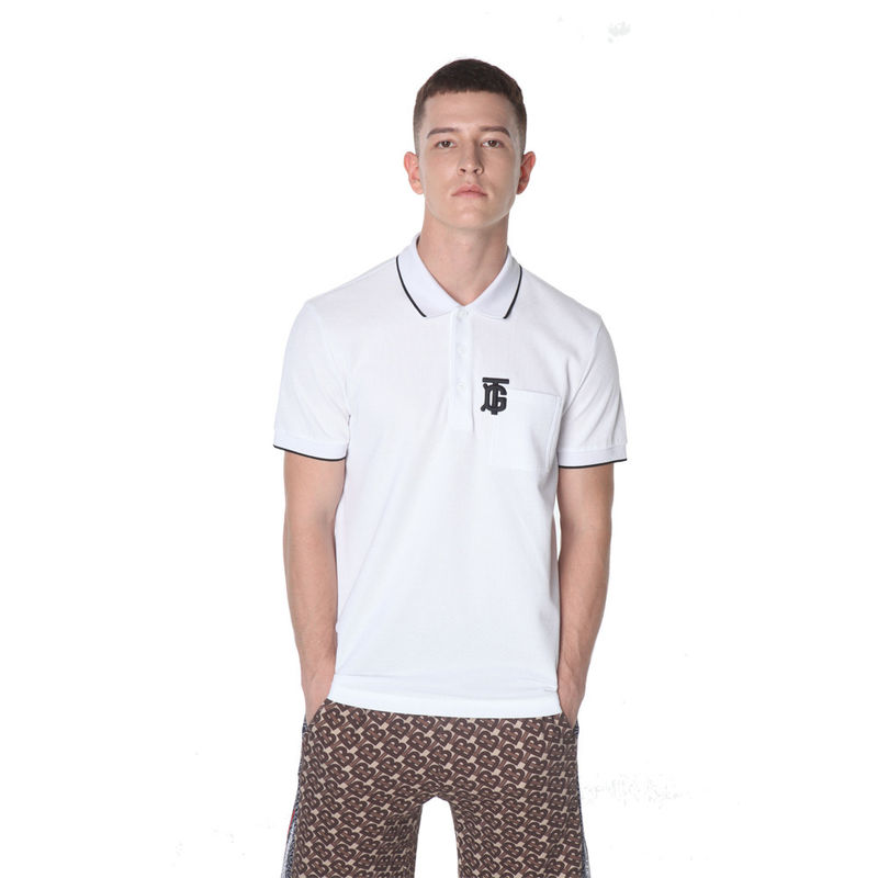 Kaos Polo Custom untuk Pria Kelembaban Wicking cepat kering polos Hitam Putih Golf T-shirt
