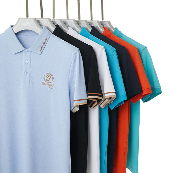 Logo Pola Golf Pria Polo Shirt Diperbuat dengan 100% Katun dan Tailoring Halus