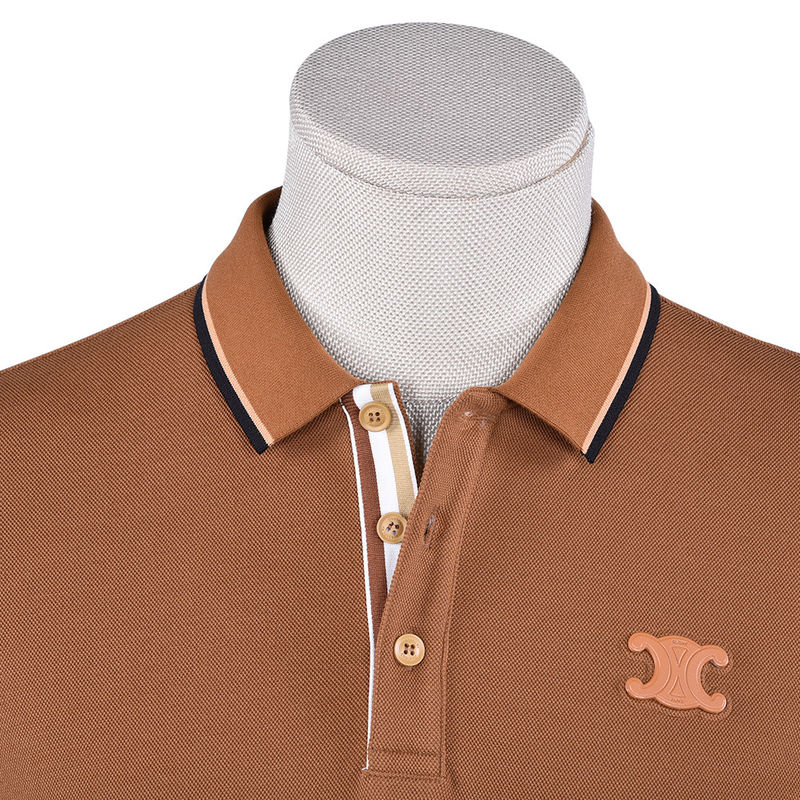 T-Shirt Polo Baja Bernapas untuk Pria Musim Semi Musim Gugur Sublimasi Casual Desain Custom