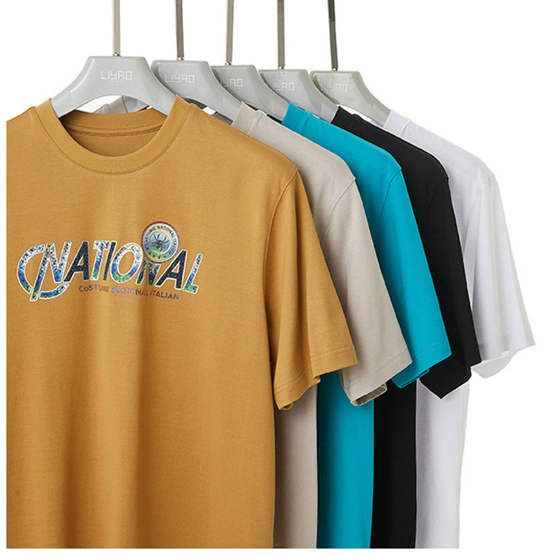100% kapas T-shirt pria khusus ukuran besar 240g Untuk pakaian kantor sehari-hari