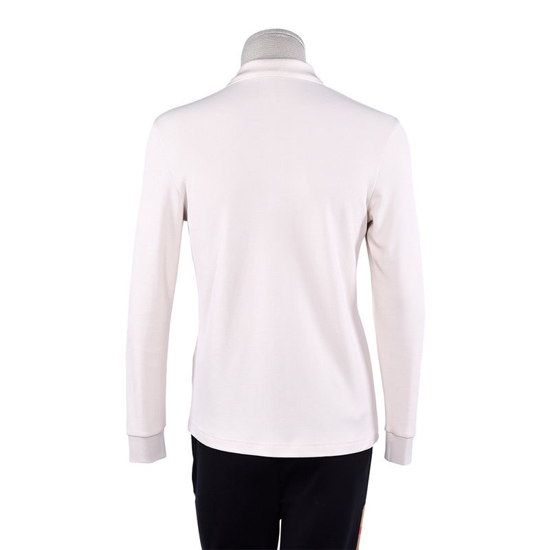 T-Shirt Polo Anti Kerutan Berlengan Panjang Berwarna Putih Berat 170-210g