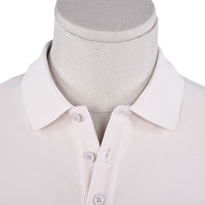 T-Shirt Polo Anti Kerutan Berlengan Panjang Berwarna Putih Berat 170-210g