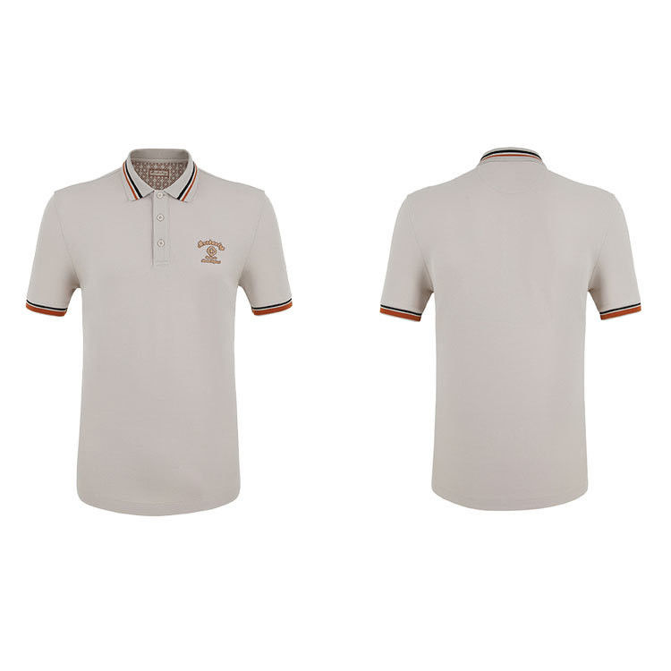 Golf Slim Pria Polo Kaos 100% kapas Puff Diterbitkan Custom Logo Untuk Casual
