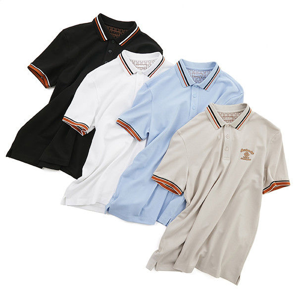 Golf Slim Pria Polo Kaos 100% kapas Puff Diterbitkan Custom Logo Untuk Casual