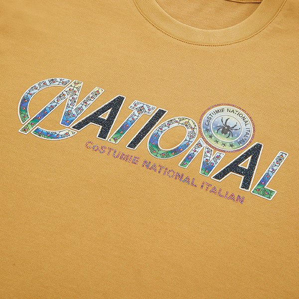 Logo yang disesuaikan T-Shirt Putih Oranye untuk Pria Gaya kasual dengan desain sederhana oversized