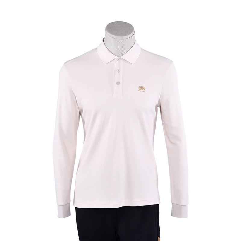Custom Logo Slim Fit Polo Shirt dalam Anti-Pilling Hitam dengan Metode Tenun dirajut