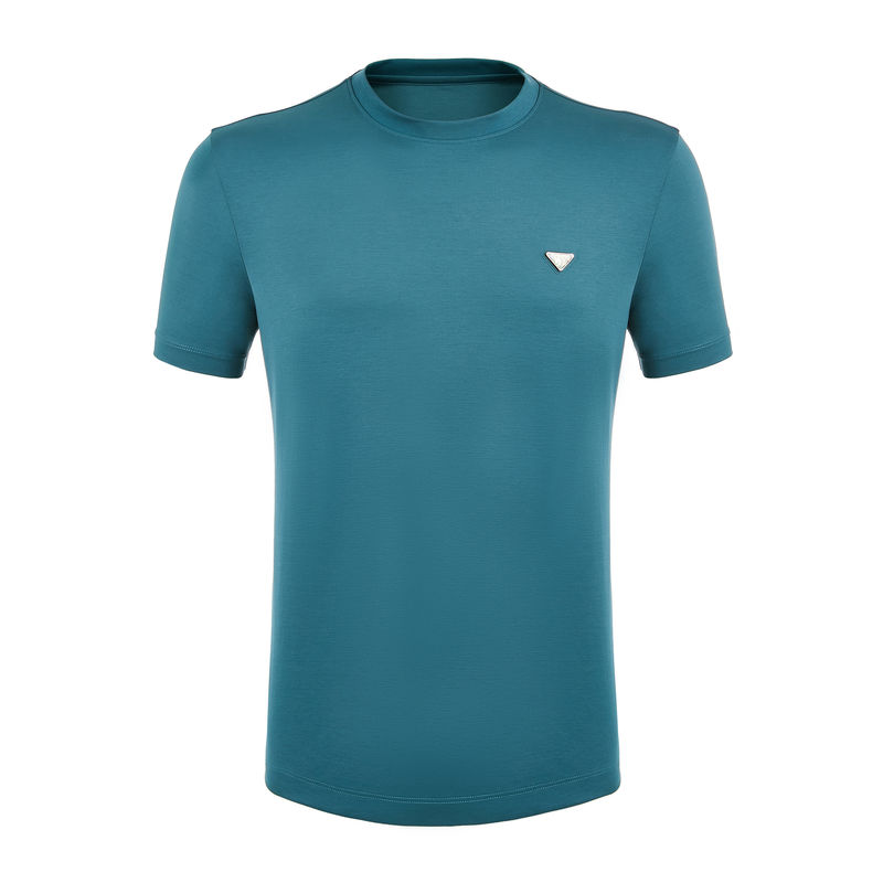 100 katun T-shirt cetak khusus lengan pendek O-Neck T-shirt untuk pria dan anak-anak