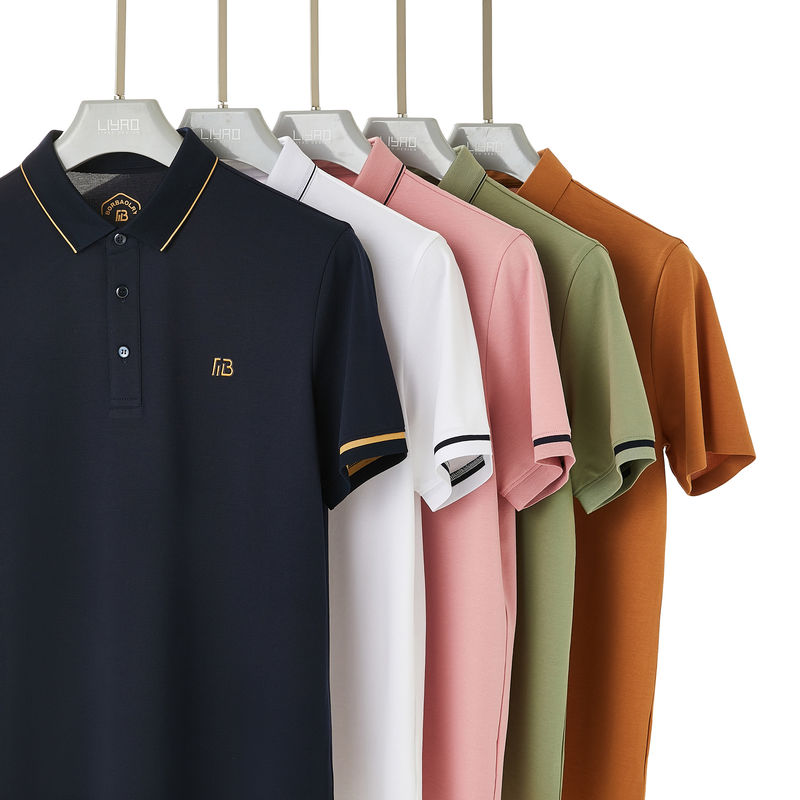 Kaos Polo Pria Asal Pakistan dengan Fit Reguler dengan Warna Khusus dan Penutupan Tombol