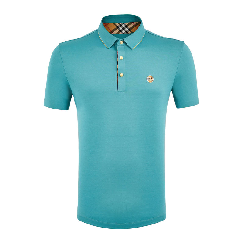 Custom Logo bordir T-shirt polo lengan pendek untuk pria Kain katun lembut 170-210 gram
