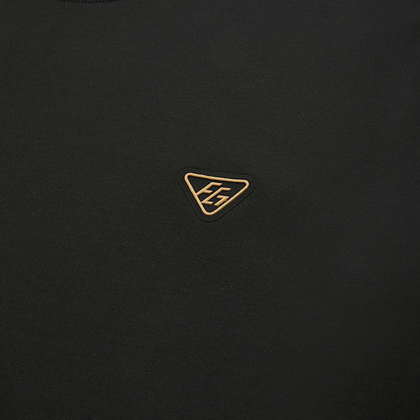 Cat Bordir Logo Custom T-Shirt Pria dalam Kain Heavyweight dengan 100% Katun