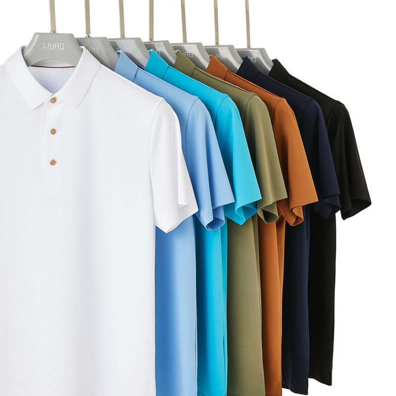 Logo bordir khusus tanpa jahitan Kaos Polo Pria 100% Kaos T katun Polo ODM Pria