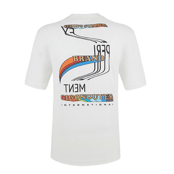 100% Katun O Neck T-Shirt Anti Kerutan Plus Ukuran Disesuaikan