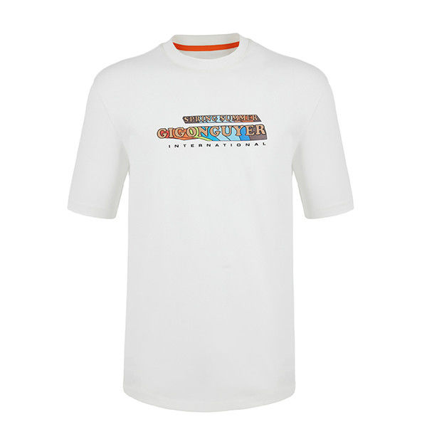 100% Katun O Neck T-Shirt Anti Kerutan Plus Ukuran Disesuaikan
