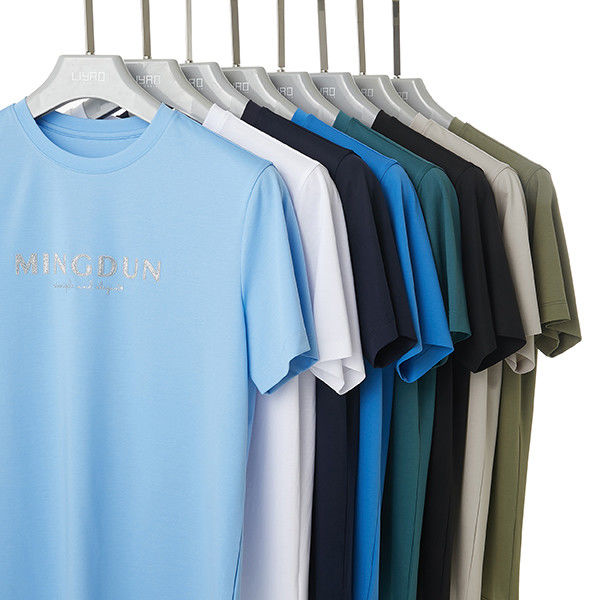 100% Katun O Neck T-Shirt Anti Kerutan Plus Ukuran Disesuaikan