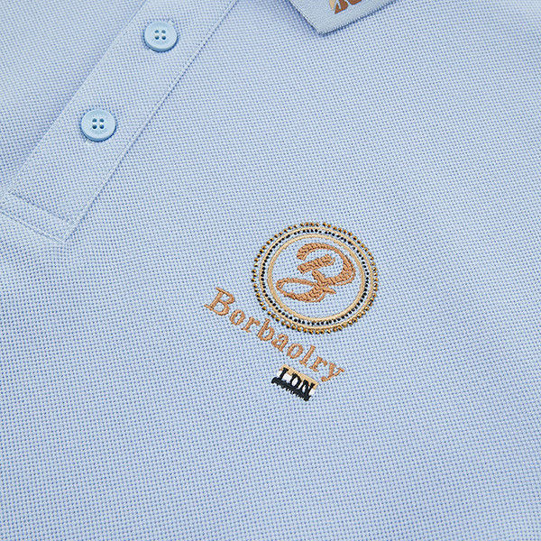 T-shirt olahraga bernafas yang dapat disesuaikan lengan pendek kaos polo pria 170-210 gram