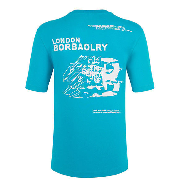 Desain yang disesuaikan Pria 100% Baju T-Shirt O-Neck lengan pendek anti-pilling bernapas