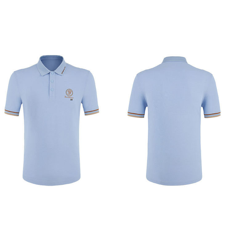 T-shirt olahraga bernafas yang dapat disesuaikan lengan pendek kaos polo pria 170-210 gram