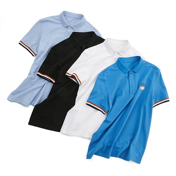 T-Shirt Polo Golf Biasa Disesuaikan T-Shirt Anak Laki-laki Polo Pria Putih Biru Hitam