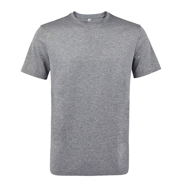 180 Gsm O-Neck T-Shirt Gaya kasual dengan Logo Desain Anti-Pilling 100% Katun