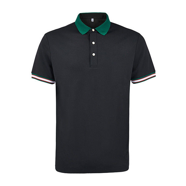 T-Shirt Polo Musim Semi Musim Panas Pria dengan kain rajutan dan leher bulat dalam 230 Gsm