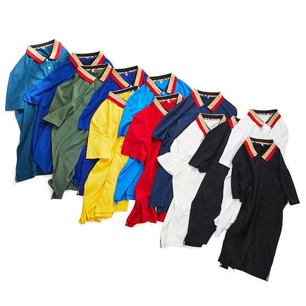 Knitted Short Sleeve Women'S Polo Shirts Warna Biasa Anti Kerutan OEM ODM