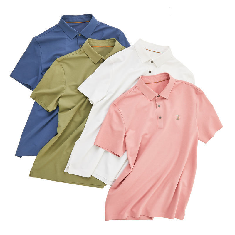 Musim semi musim panas musim gugur 100% kapas logo khusus ODIN Anti-kisut Polo Shirt untuk pria