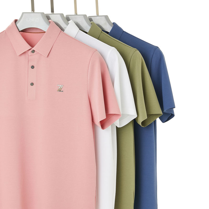 Musim semi musim panas musim gugur 100% kapas logo khusus ODIN Anti-kisut Polo Shirt untuk pria