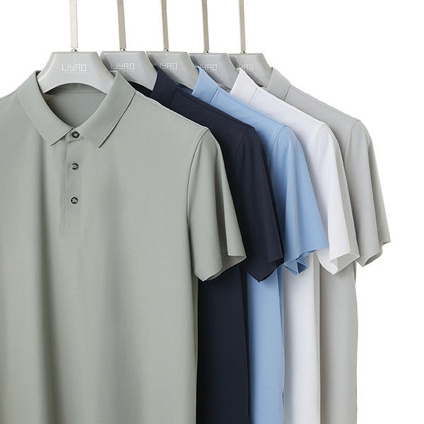 Disesuaikan Pria Polo T-Shirt Kompresi tanpa jahitan Kapasitas 170-210 Gram Warna Disesuaikan