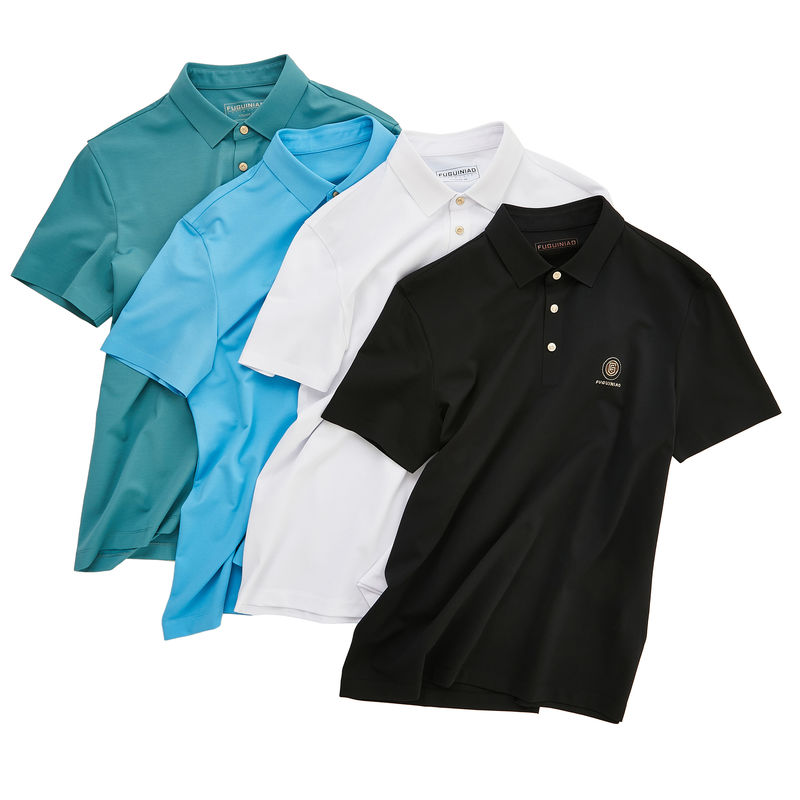 Cetakan Hijau 170-210 Gram Kaos Polo Pria Custom Kaos Polo 100% Katun untuk Musim Panas
