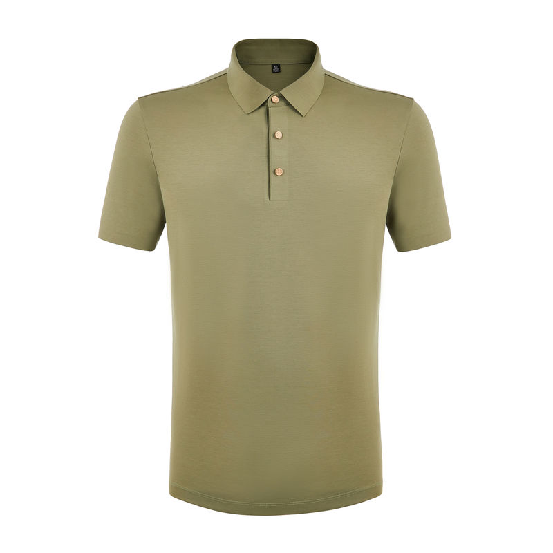 T-Shirt Golf Polo Pria yang Dipersonalisasi 170-210Gram Logo Disesuaikan 95%Kotton 5%Spandex
