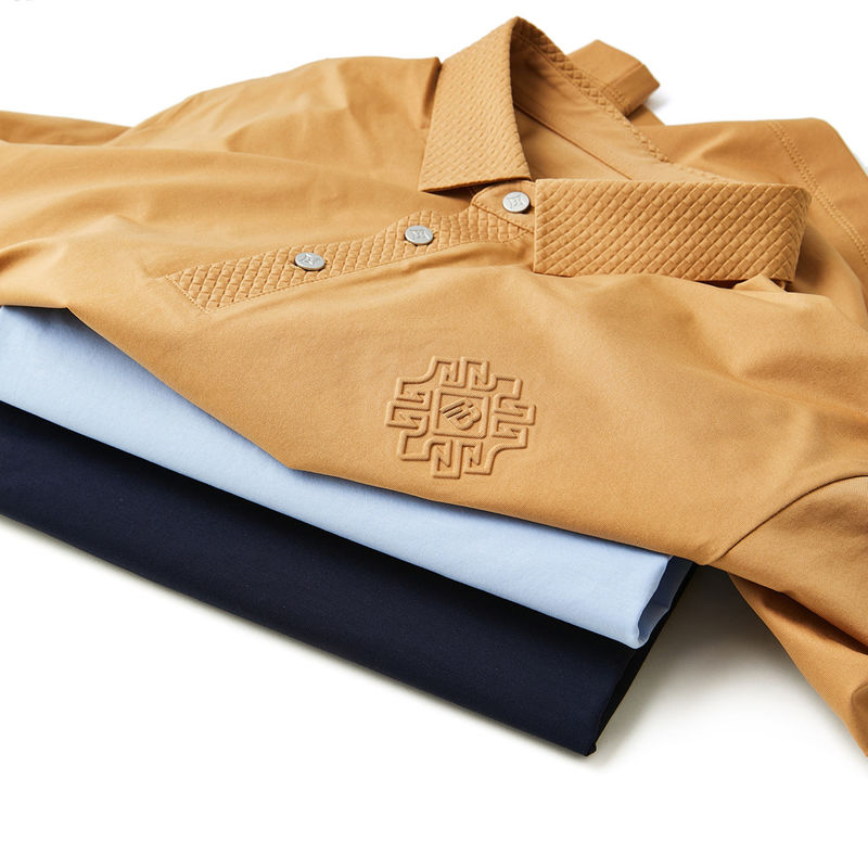 Musim semi Musim panas Musim gugur Musim Polo Kaos 100% Kain Katun Warna Biru Biru Hitam