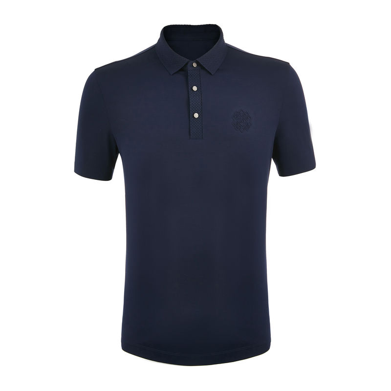 Musim semi Musim panas Musim gugur Musim Polo Kaos 100% Kain Katun Warna Biru Biru Hitam