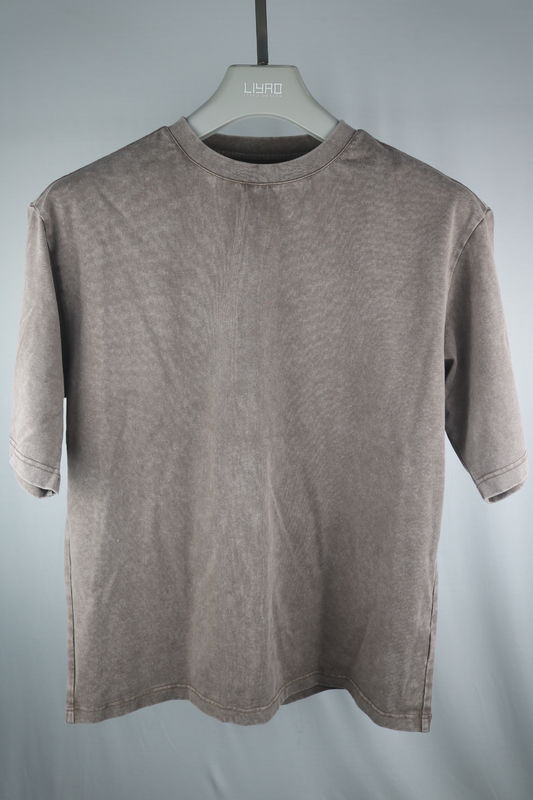 Pria Casual Acid Wash 100%T-Shirt kapas Berat 230 260gsm Oversize Plain Blank