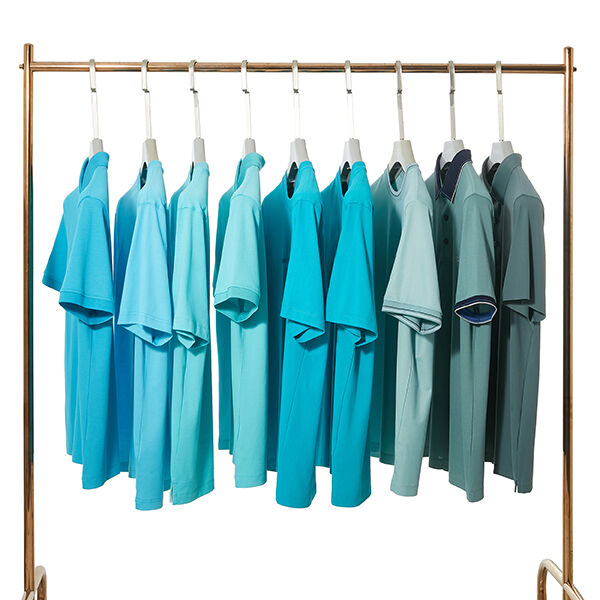 Custom Logo Label Casual Nyaman Pakaian Katun Biasa Pria Ice Feeling Anti-pilling Hitam Putih Biru Cyan T-shirt