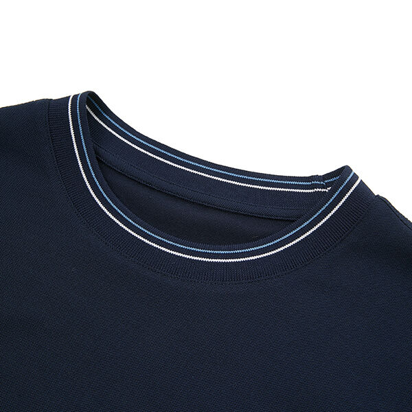 Kaos 100% Katun 170-210 Grams Kualitas Tinggi Kaus Bordir Kustom Leher Kru Rib Warna Blok