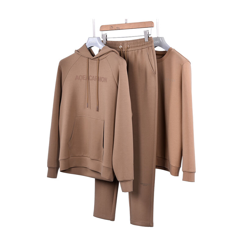 Custom Print Design Jogging Track Street Wear Piece Sportswear Sweatpants dan Hoodie Sweatshirt Set untuk Pria Track Suits