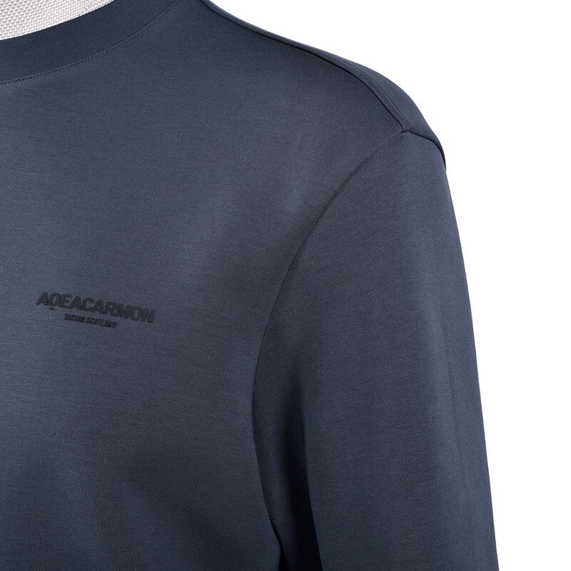 Celana Jogger Flare Polos Warna Biru Tua Fleece Streetwear Pakaian Olahraga Celana Jogger dan Set Hoodie Pria Emboss