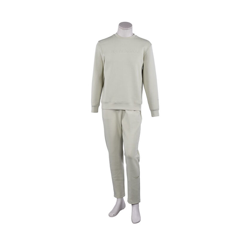 Setelan Celana Training dan Hoodie Olahraga Pria Kualitas Tinggi Anti-Bau OEM untuk Lari, Olahraga, dan Pakaian Sehari-hari 3D Embossed