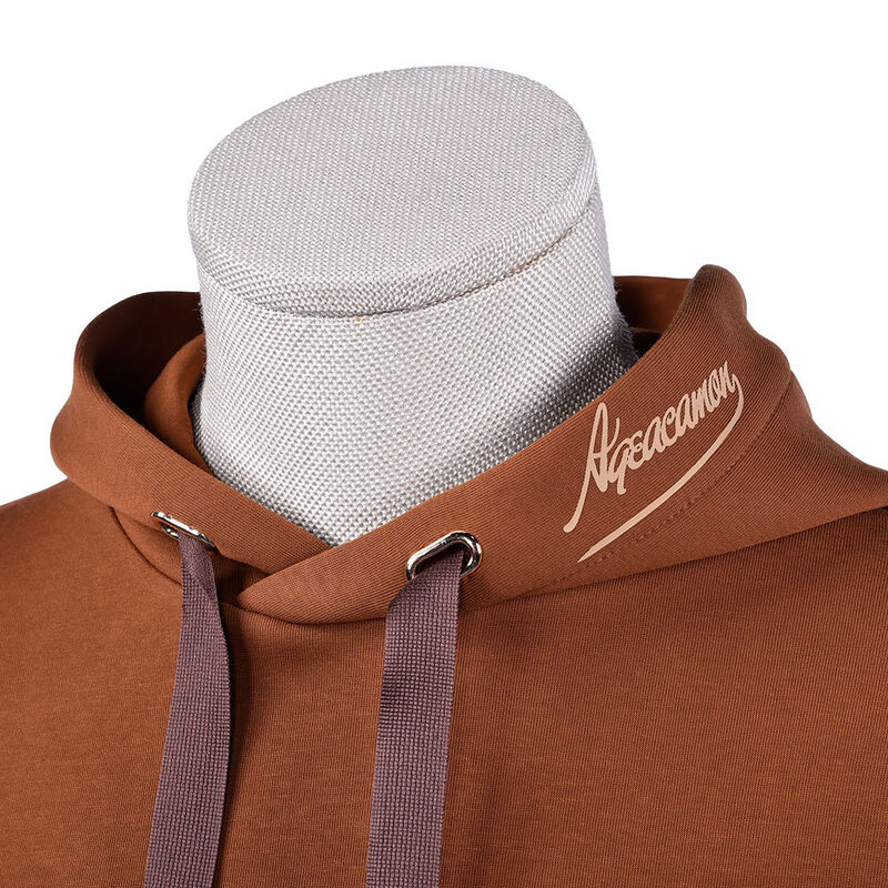 Kualitas Tinggi Pria Hoodies Organic Cotton Sweatshirt Brown 400 Gsm Woven Vintage Hoodies