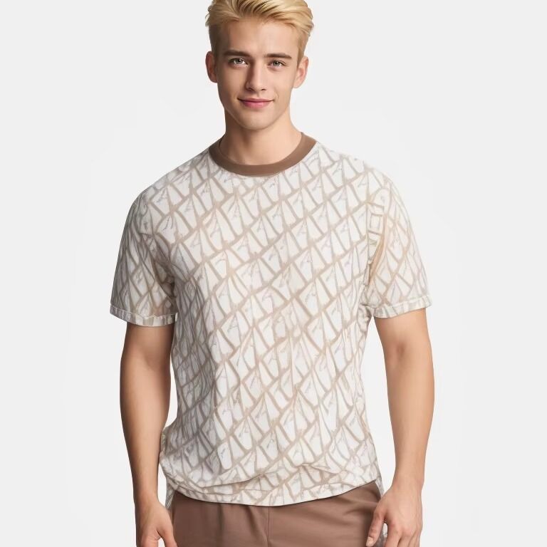 Kaos Grafis Katun Tebal Kerah O-Neck Bordir Kustom Cepat Cepat Kura-kura Leher Palsu Dengan Logo