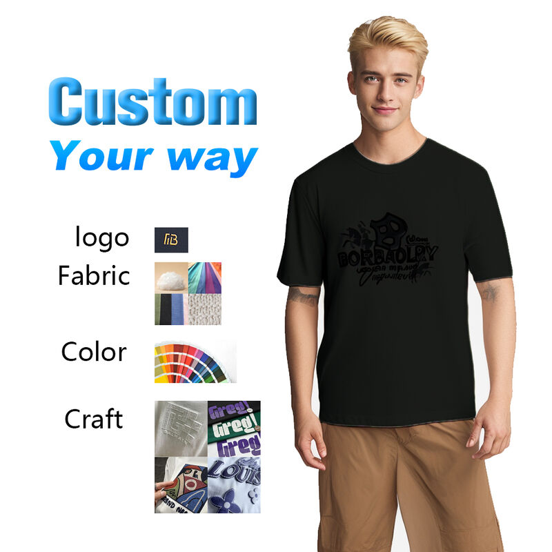 180g Kemeja Stok Cetak Musim Panas 100% Katun Pas Klasik Kaos Ukuran Plus Kemeja Pria