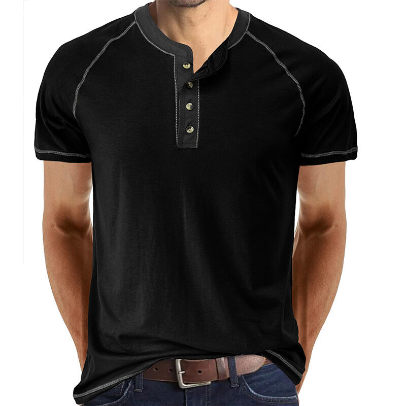 Grosir Pakaian Pria Kaos Polyester Nyaman Kualitas Baik Plain Blank Hitam Basic T-Shirt