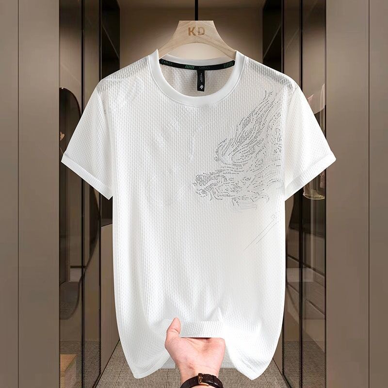 Pabrik Langsung Knitwear Crewneck Pria Bernafas Logo lengan pendek Golf T-shirt