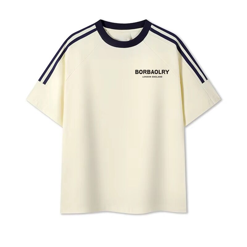 Kaos Katun Rajut O-Neck Regular Pria Nyaman Kaos Pria Campuran Katun Sablon Manis