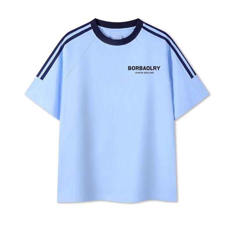 Kaos Katun Rajut O-Neck Regular Pria Nyaman Kaos Pria Campuran Katun Sablon Manis